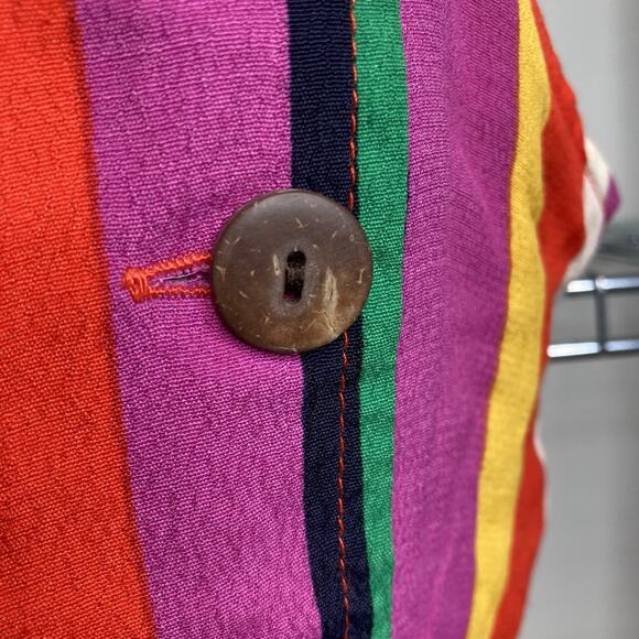 Pride Women's Rainbow Striped Cropped Top Size M Parade Vibrant Gay Forever 21 - Picture 10 of 12